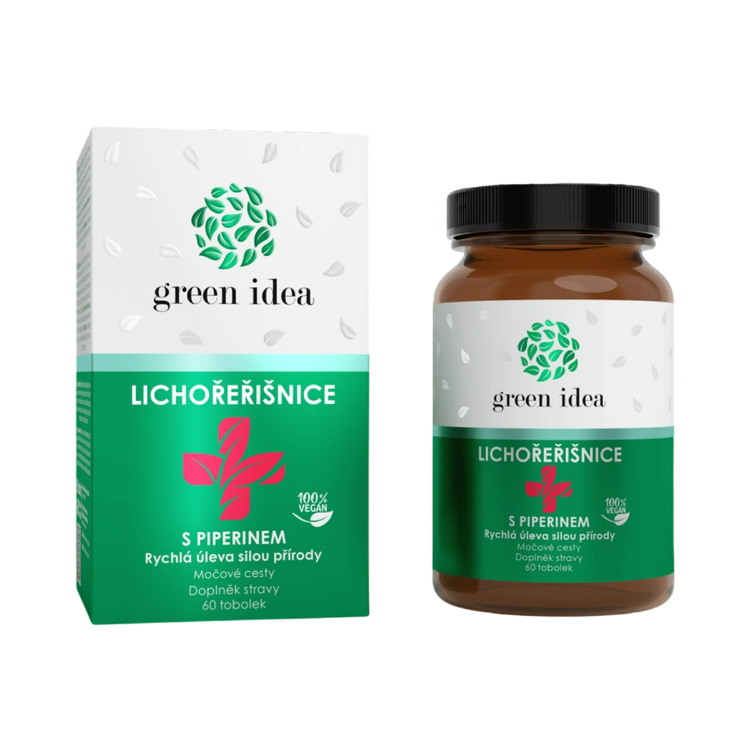 Obrázek Lichořeřišnice větší+ s piperinem – 60 kapslí – Green idea
