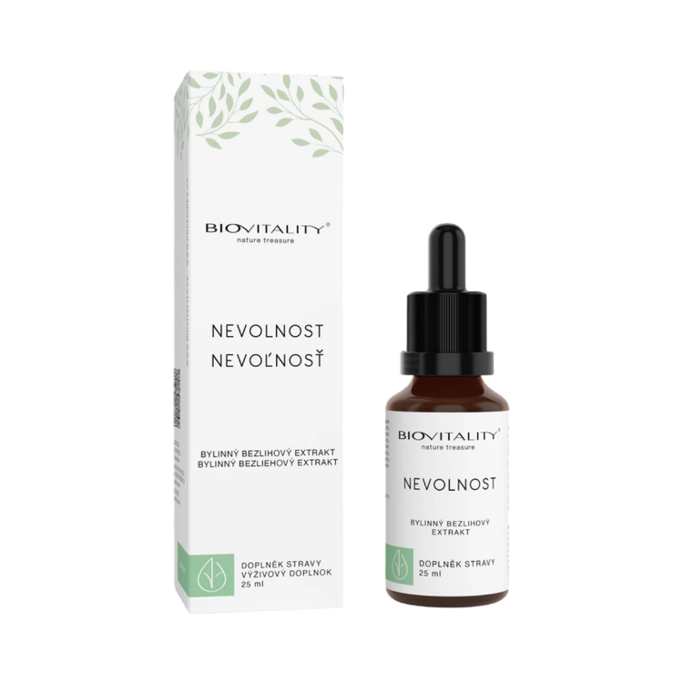 Obrázek Nevolnost bezalkoholová tinktura – kapky 25 ml – Green idea