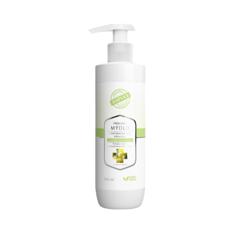 Obrázek Přírodní tekuté mýdlo s antimikrobiální přísadou a přírodními extrakty 200 ml – Green idea