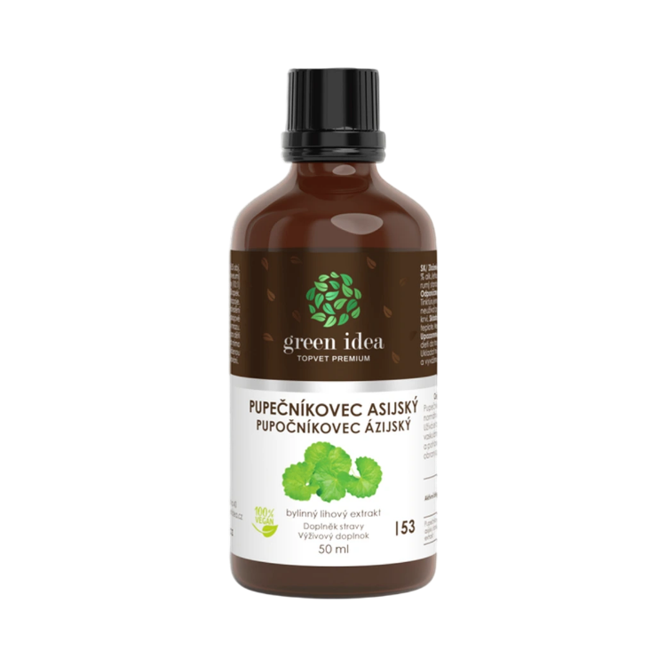 Obrázek Pupečník asijský tinktura – kapky 50 ml – Green idea