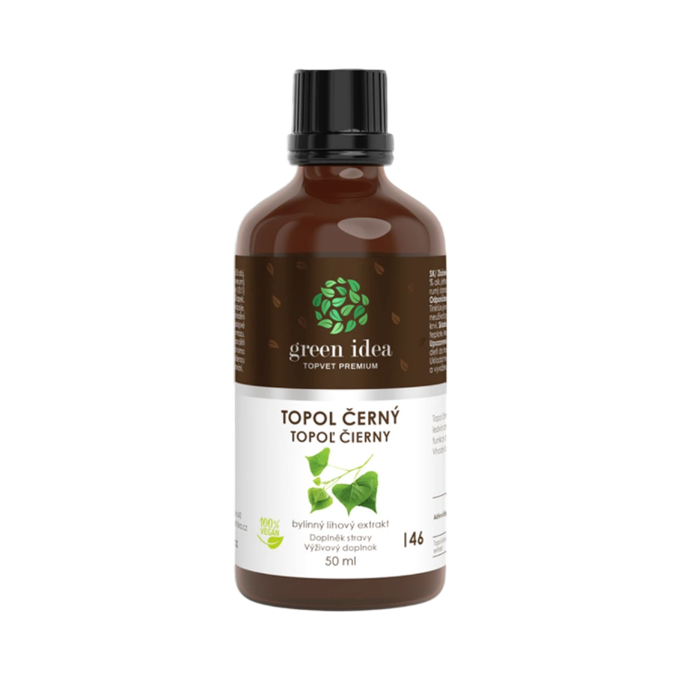 Obrázek Topol černý tinktura – kapky 50 ml – Green idea