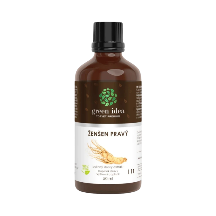 Obrázek Ženšen tinktura – kapky 50 ml – Green idea