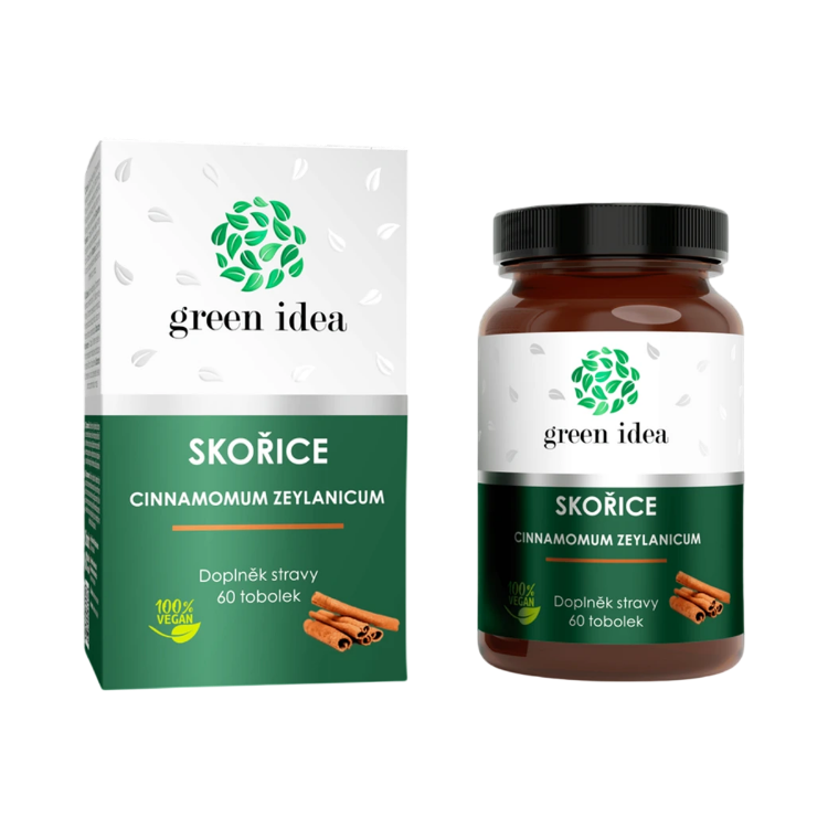 Obrázek Skořice – 60 kapslí – Green idea