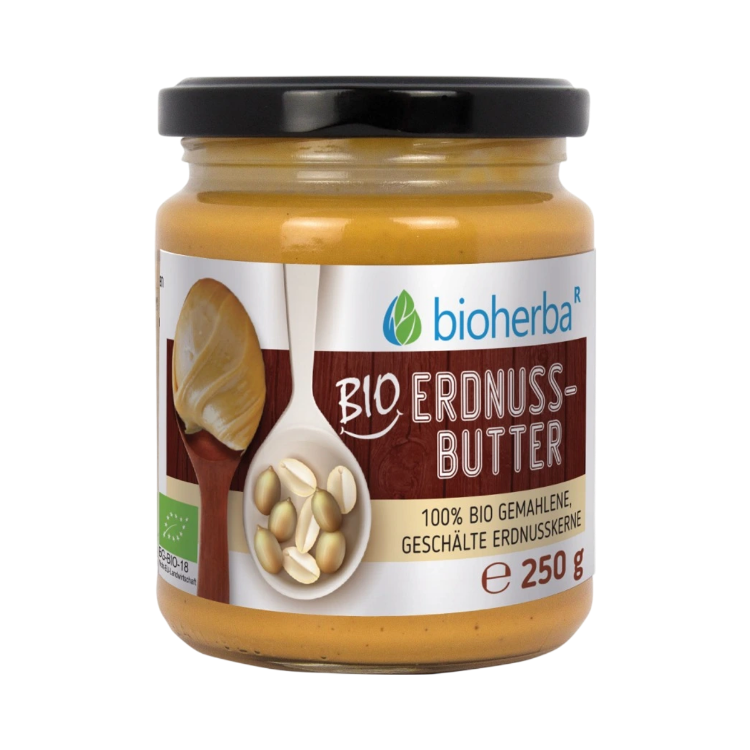 Obrázek 100% bio arašídové máslo – 250 g – Bioherba