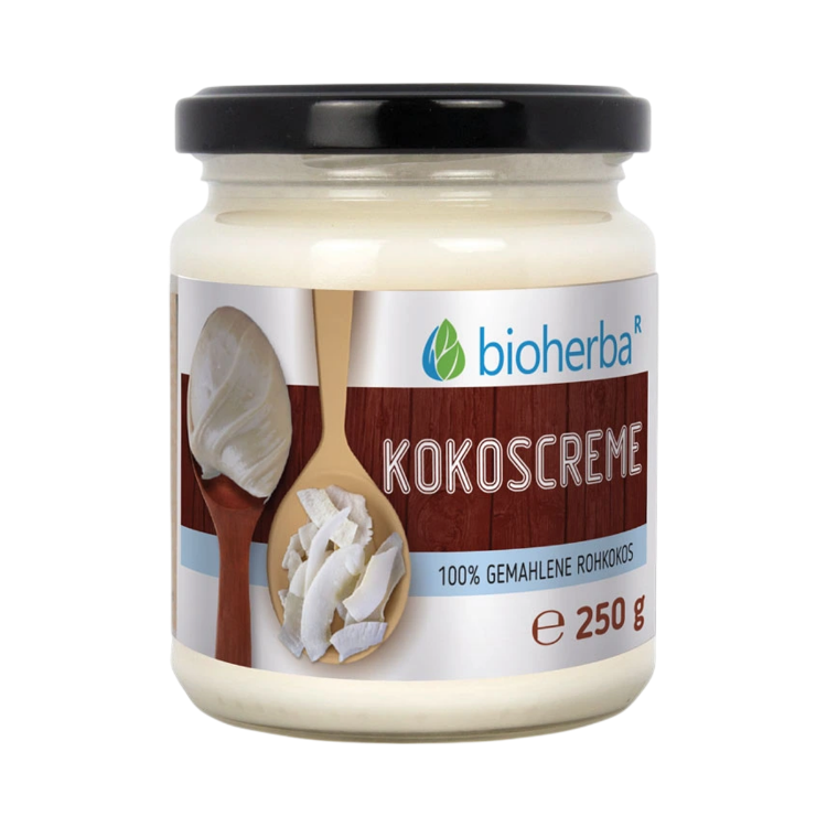 Obrázek 100% kokosový krém z mletého syrového kokosu – 250 g – Bioherba