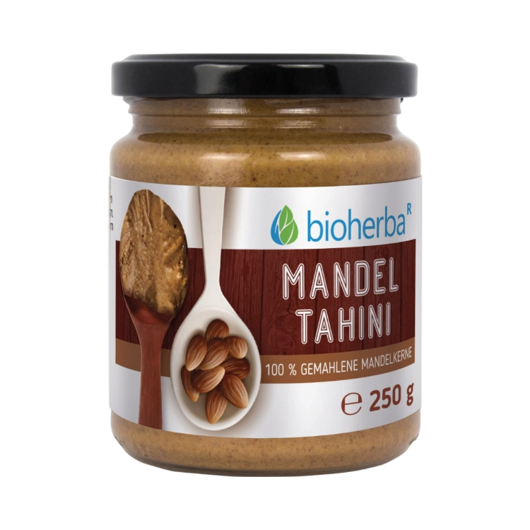 Obrázek 100% mandlové tahini z mletých mandlových jader – 250 g – Bioherba