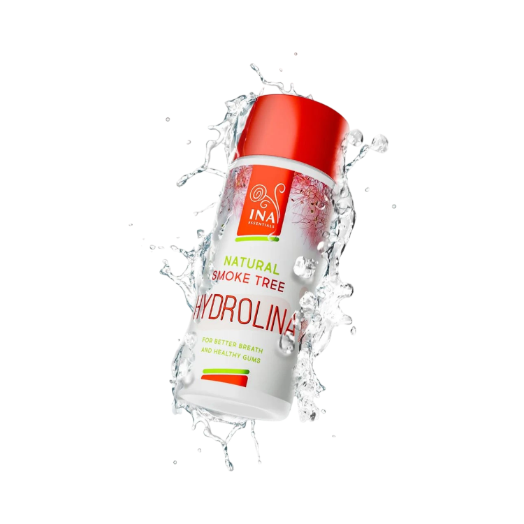 Obrázek HYDROLINA - ústní voda z rujovníku vlasatého na krvácení dásní a zápach z úst - 150 ml - INA Essentials