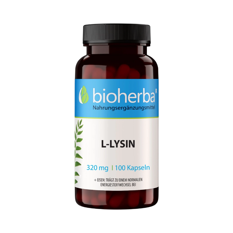 Obrázek L-lyzin 320 mg – 100 kapslí – Bioherba