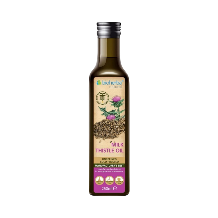 Obrázek Olej z ostropestřce mariánského, lisovaný za studena - 250 ml - Bioherba