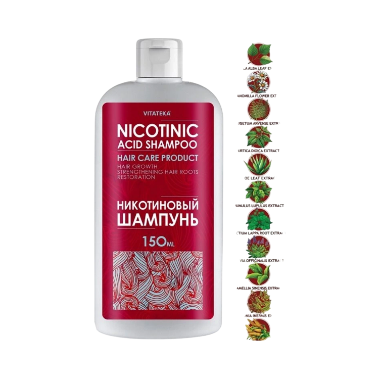 Obrázek Šampon s kyselinou nikotinovou – 150 ml – Vitateka