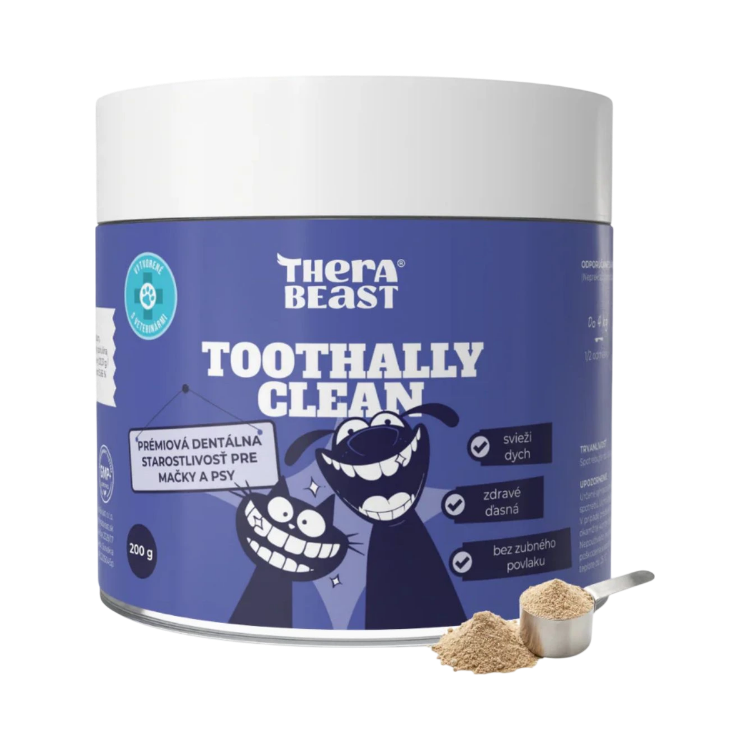 Obrázek Toothally clean – prášek na zuby a dásně pro psy a kočky – 200 g – Therabeast