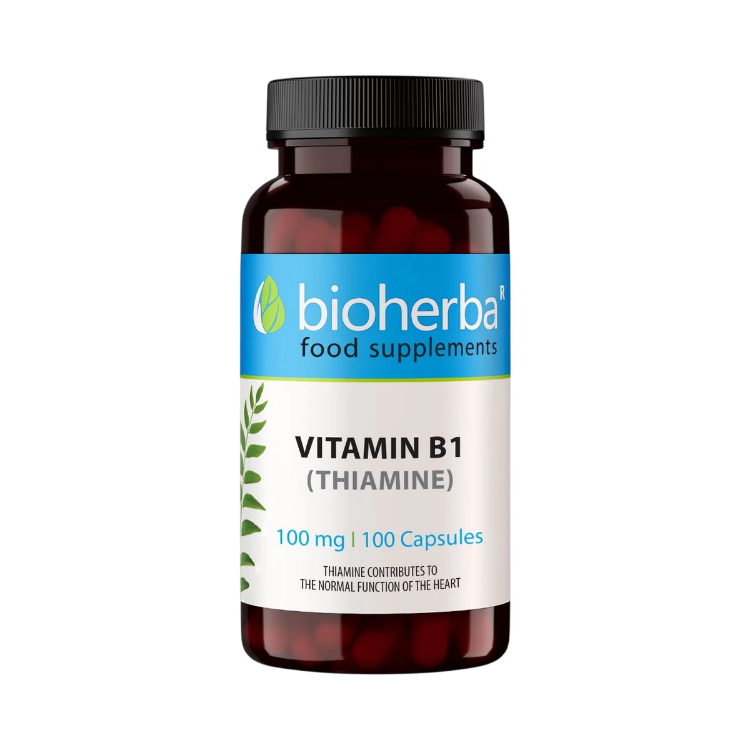 Obrázek Vitamín B1 (Thiamin) 14 mg – 100 kapslí – Bioherba