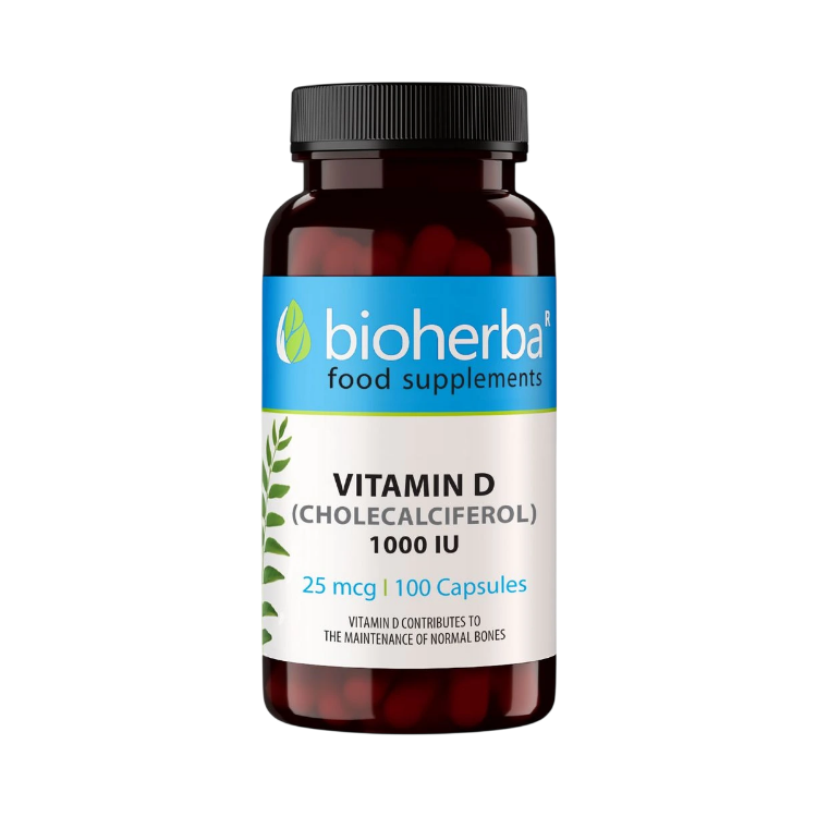 Obrázek Vitamín D 25 mcg – 100 kapslí – Bioherba