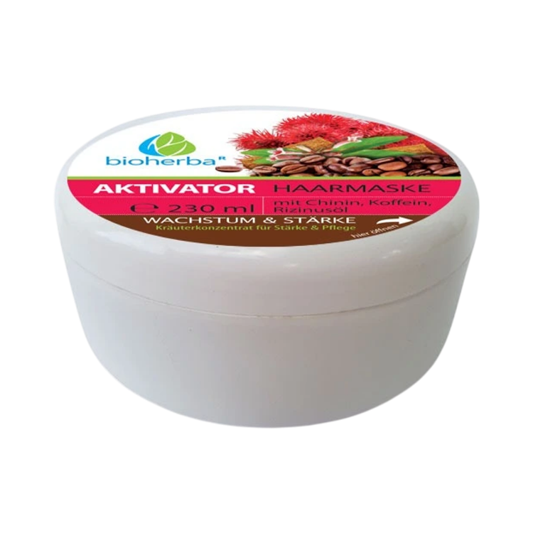 Obrázek Vlasová maska Aktivátor s chininem, kofeinem a ricinovým olejem - 230 ml - Bioherba