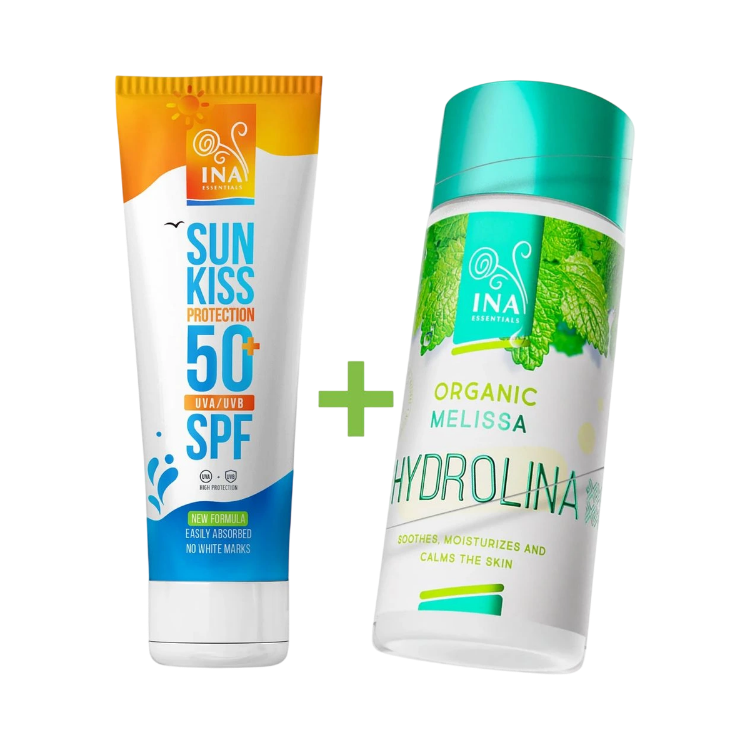 Obrázek Zvýhodněný set: opalovací krém SPF 50 + meduňková voda – INA Essentials