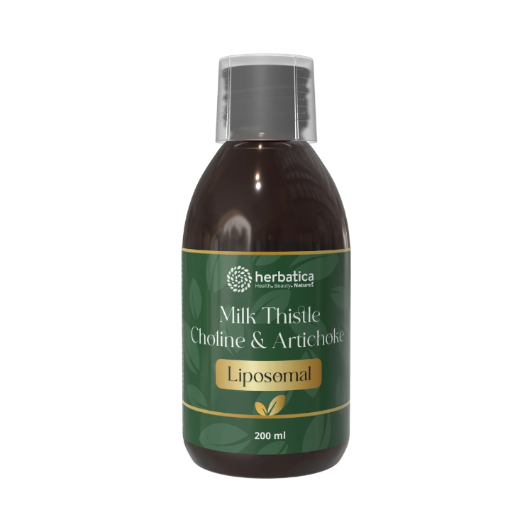 Obrázek Lipozomální Ostropestřec, Cholin & Artyčok - 200 ml - Herbatica