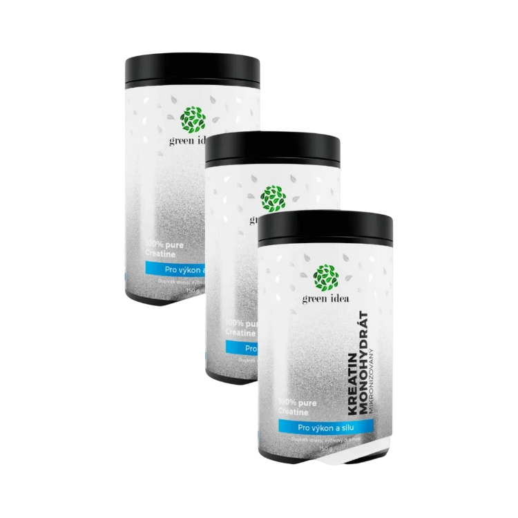 Obrázek Zvýhodněný set 3x: Kreatin monohydrát – mikronizovaný 150 g – Green idea