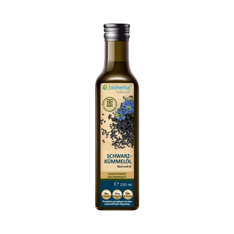 Obrázek Olej z černuchy seté lisovaný za studena, nerafinovaný - 250 ml - Bioherba