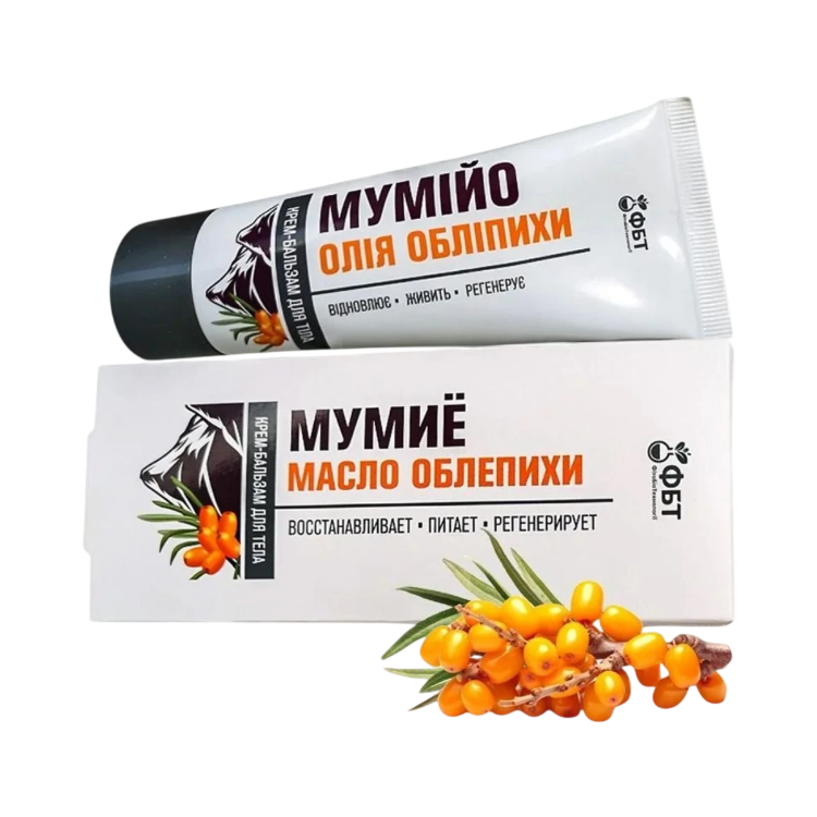 Obrázek Tělový krém-balzám s mumiem a rakytníkovým olejem – 75 ml – FBT