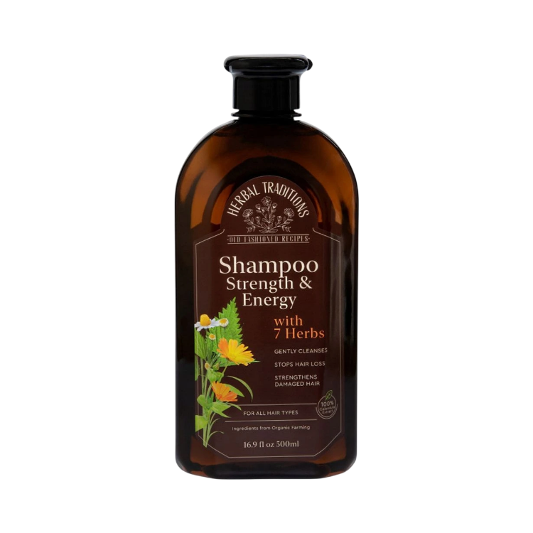 Obrázek Šampon na vlasy se 7 bylinkami pro posílení a podporu růstu vlasů - 500 ml - Herbal Traditions