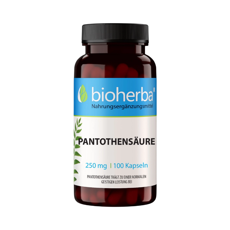 Obrázek Kyselina pantothenová 250 mg – 100 kapslí – Bioherba