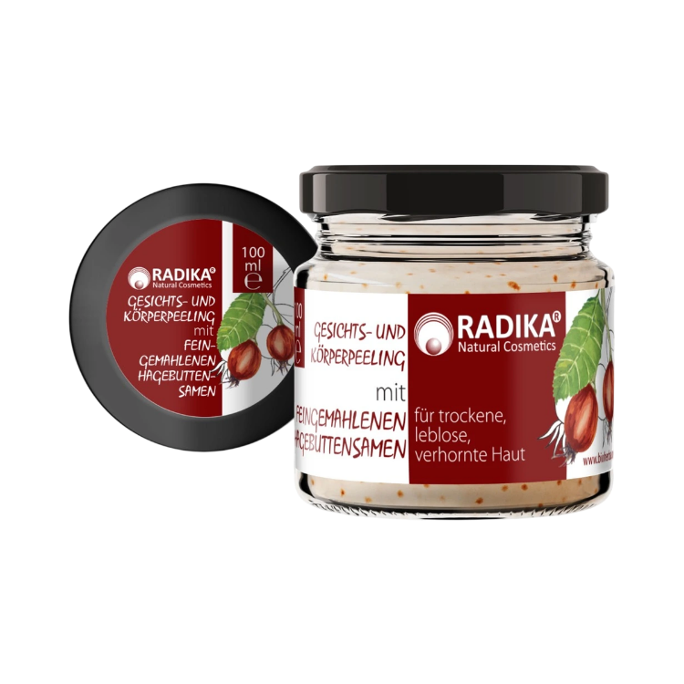 Obrázek Peeling na obličej a tělo s jemně mletými šípkovými semínky – 100 ml – Bioherba