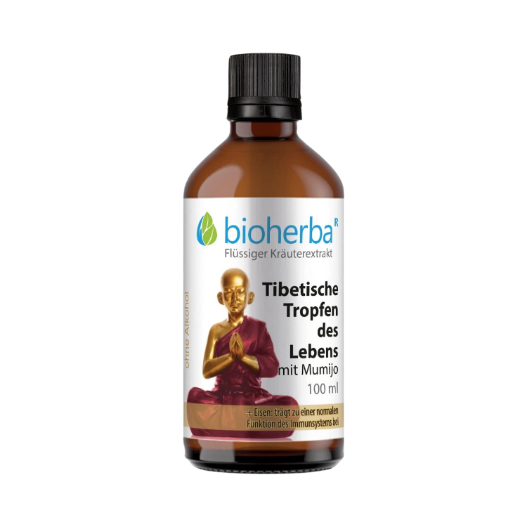 Obrázek Tibetské kapky života s mumiem – tinktura – 100 ml – Bioherba