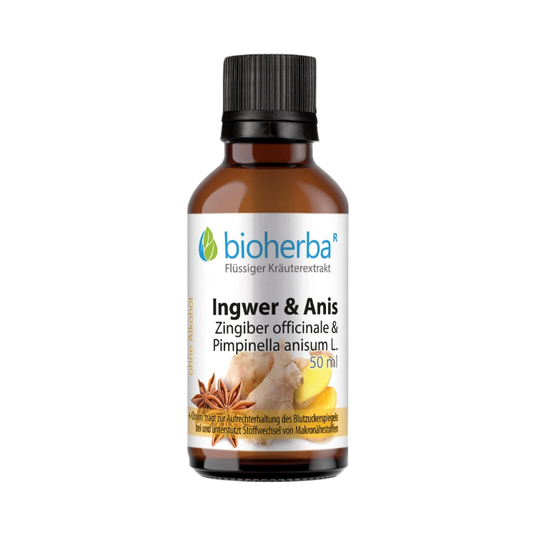 Obrázek Zázvor & anýz kapky – tinktura – 50 ml – Bioherba